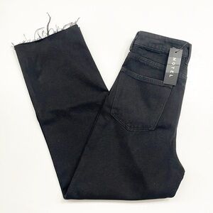 NEW Motel Rocks cut out straight leg black denim jeans